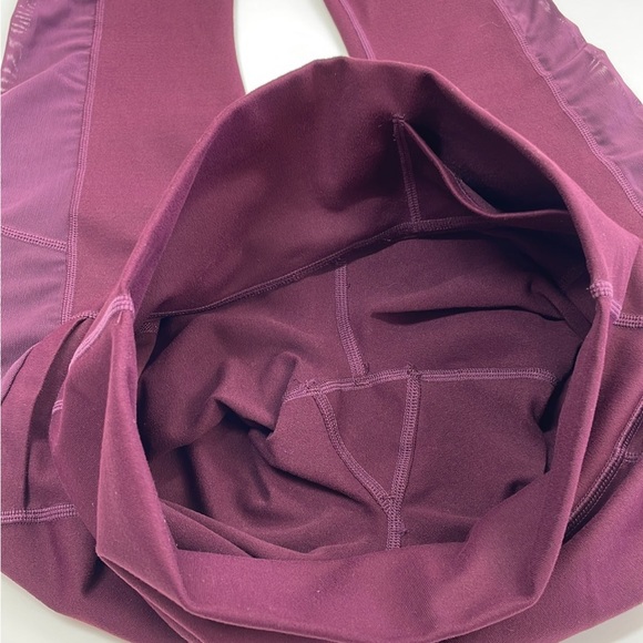 Fabletics High-Waisted PowerHold 7/8 Leggings in maroon SzS SMALL Mesh - Picture 6 of 12